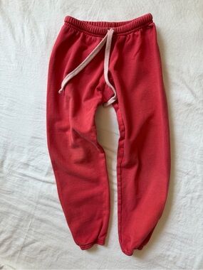 Hey Gang Kids Red Sweatpants Made in USA Size 6-7Y